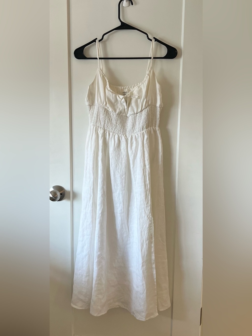Wilfred Aritzia White Linen Midi Dress